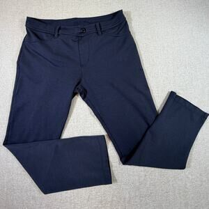 American Giant Women 14 Knit Pull On Straight Leg Blue Casual Comfy Lounge Pants